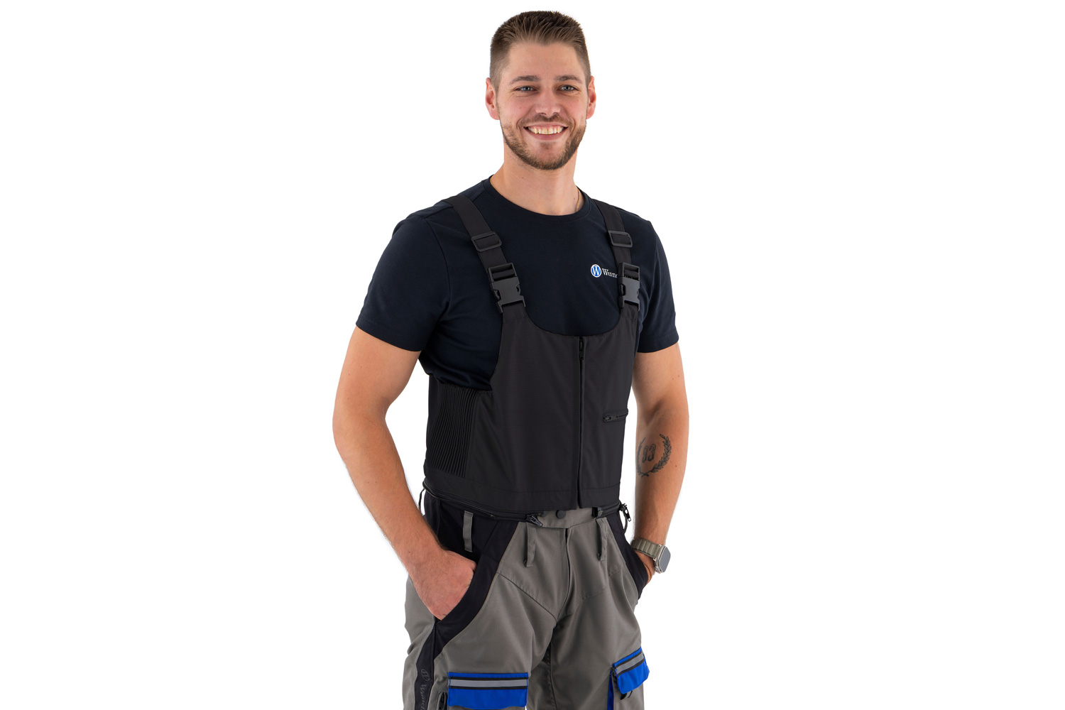 Pettorale con bretelle per pantaloni da moto Wunderlich
