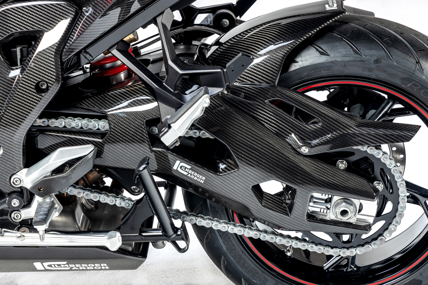 Swing arm Cover left carbon