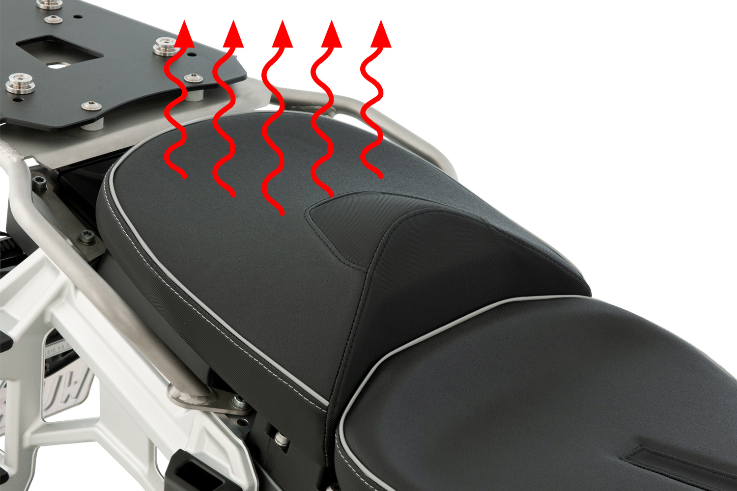 Wunderlich AKTIVKOMFORT Passenger Seat with Plug & Play Seat Heating R 1300 GS ADV