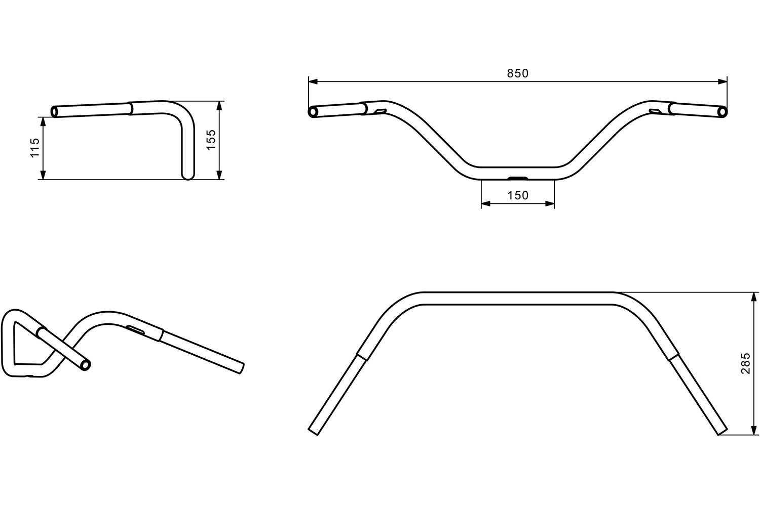 Wunderlich BEACH BAR handlebar R 18