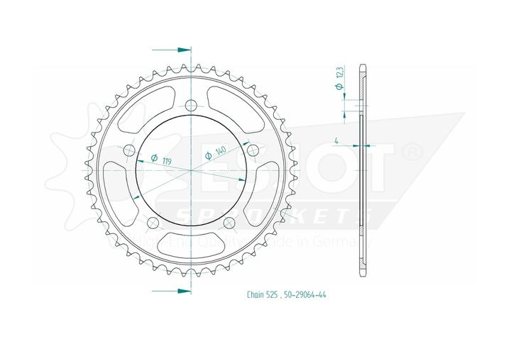 AFAM Kettenkit 525 XSR2-G Für BMW F 800 GS 2008-2012 - 116 Glieder