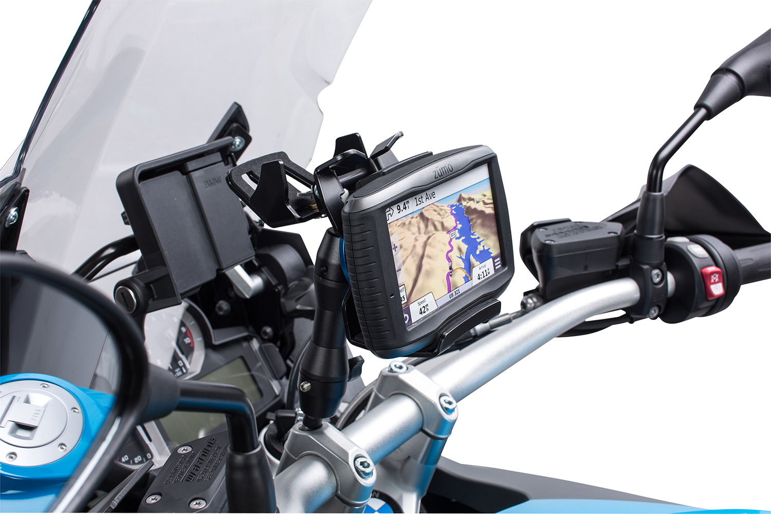 Digicharge Motorcycle Handlebar Mount & Waterproof Case For Garmin Zumo 340/390/590LM