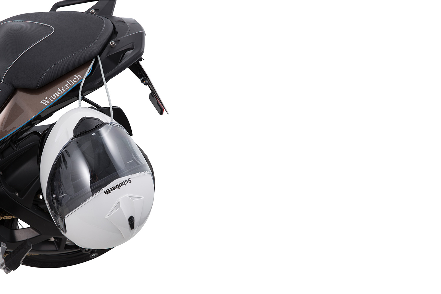 Lucchetto Per Casco Moto In Alluminio Nero Con 2 Chiavi - Adatto Per BMW S1000R / S1000XR / S1000RR (2009-2018) - 2