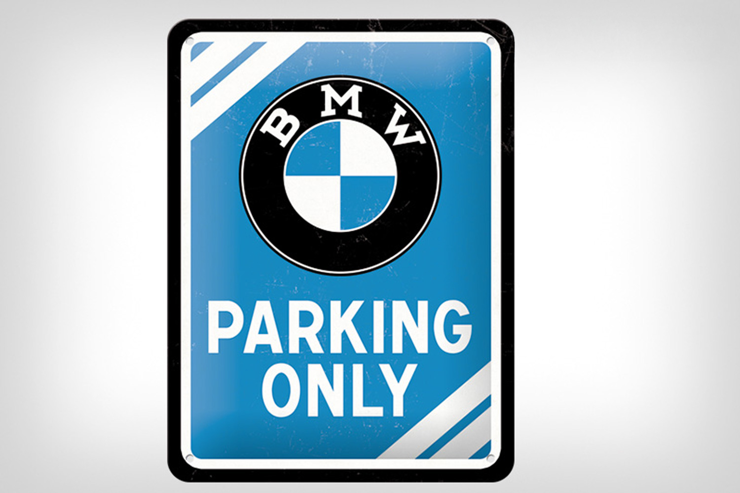 BMW Parking Only metal sign 15 x 20 cm - Nostalgic Art