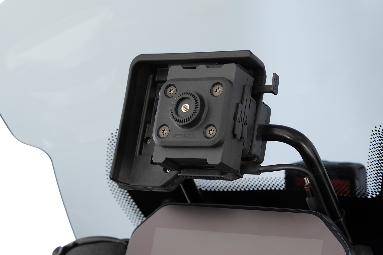 Wunderlich USB-Ladebox mit Quad Lock Adapterplatte