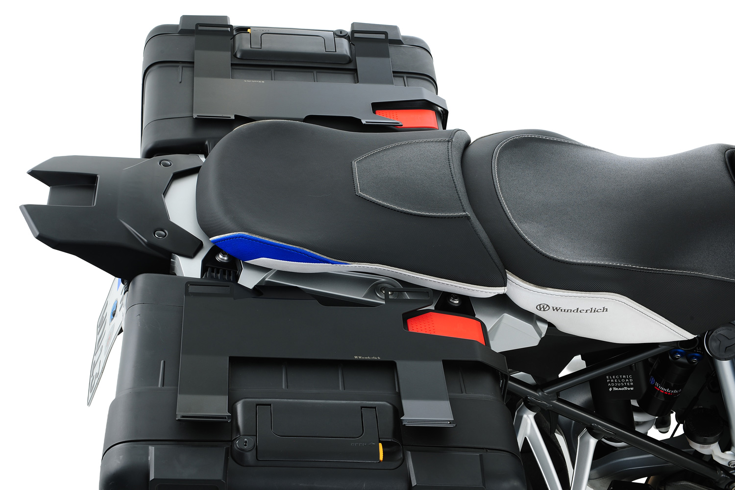 Soporte de equipaje Wunderlich sobre maleta original R 1200/1250 GS LC