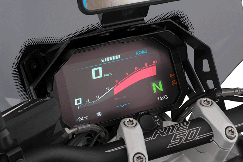 Wunderlich TFT-Display-Diebstahlschutz mit integriertem Blendschutz