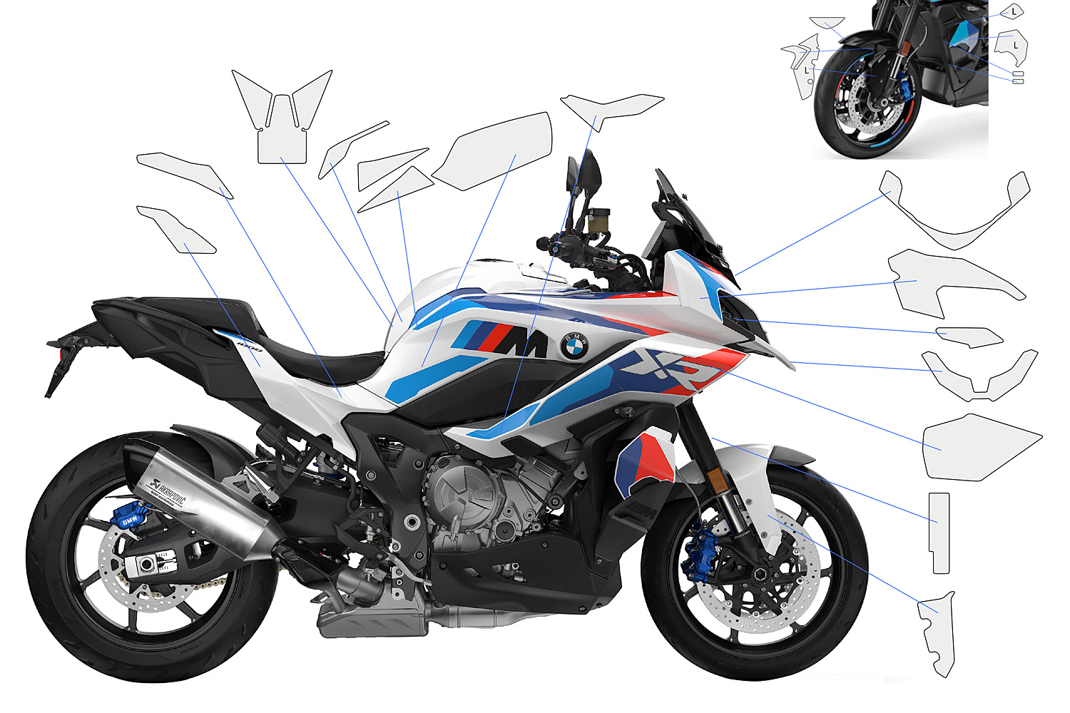 Lackschutzfolien Komplett-Set PremiumShield M 1000 XR (2024-)