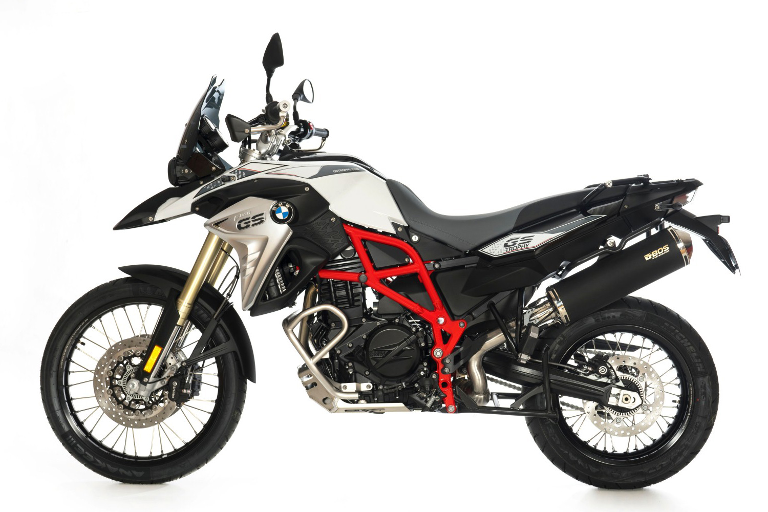 BOS Slip-On silenziatore posteriore Oval 120 F 800 GS + Adv
