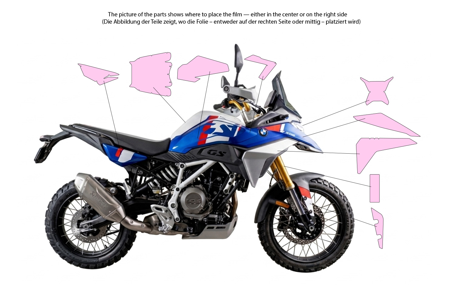Lackschutzfolien Komplett-Set F 450 GS