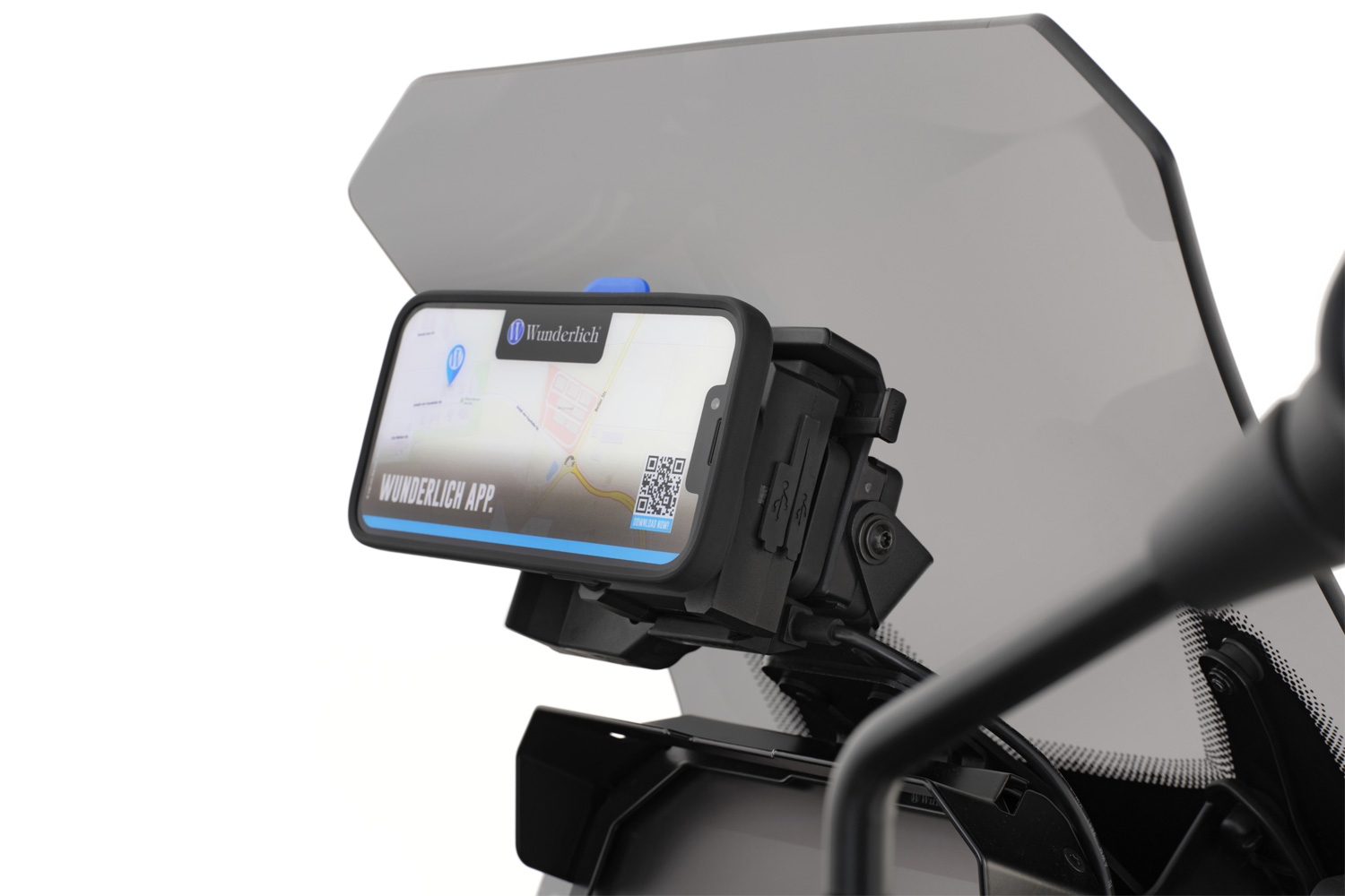 Wunderlich USB-Ladebox mit Quad Lock Adapterplatte