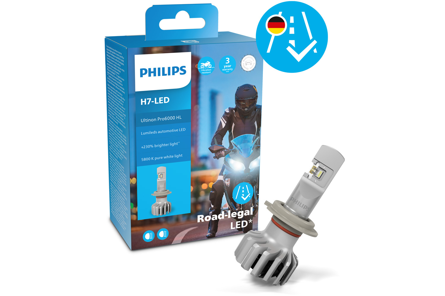 H7 Philips Ultinon Pro6000 LED headlight bulb - Piece