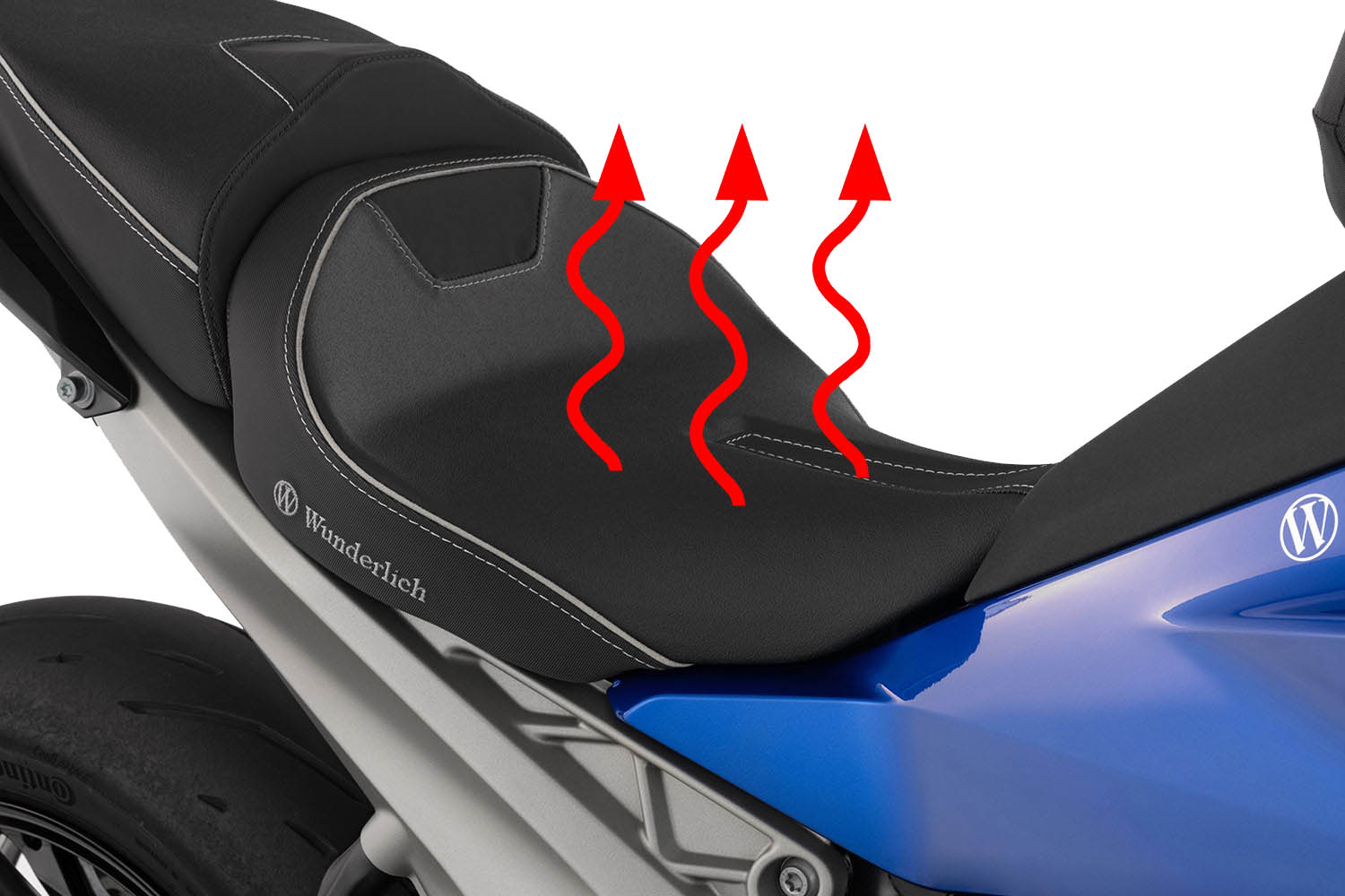 Selle pilote Wunderlich AKTIVKOMFORT avec chauffage Smart Plug & Play  R 1300 R/RS