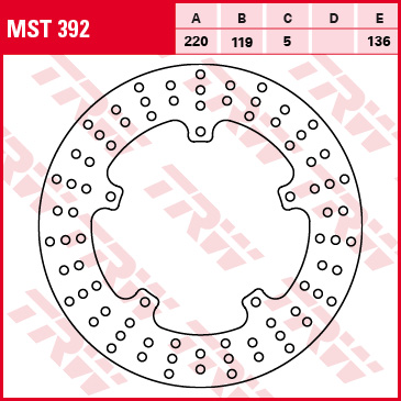 Disque de frein TRW MST392 standard