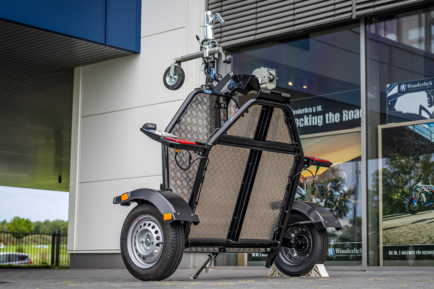 Wunderschne Motorrad Auf Anhnger Ebenbild