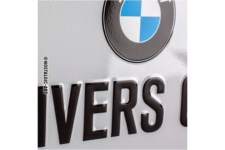 Plaque en tôle BMW Drivers Only 20 x 10 cm - Nostalgic-Art