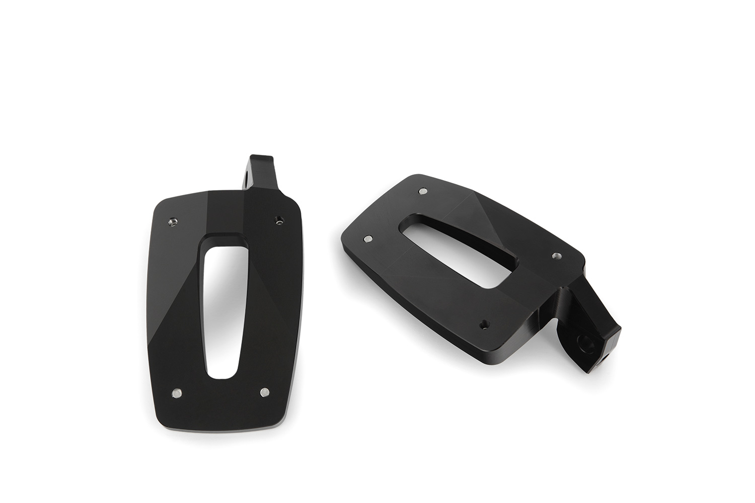 Set 2 Poggiapiedi Passeggero Rotondi Zincati Per Simson - Colore Nero/Zinco - Rif. 344600