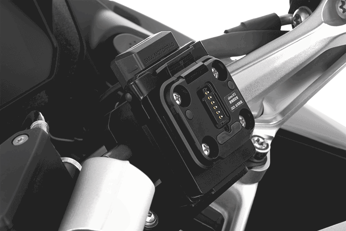 Wunderlich Verriegelung für Plug & Ride Adapter Garmin zūmo XT2/XT3 an elektronisch abschließbarer BMW Navi-Vorbereitung