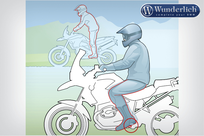 Wunderlich ERGO Fahrer Rastenverlegung