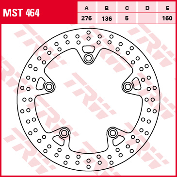Disque de frein TRW MST464 standard