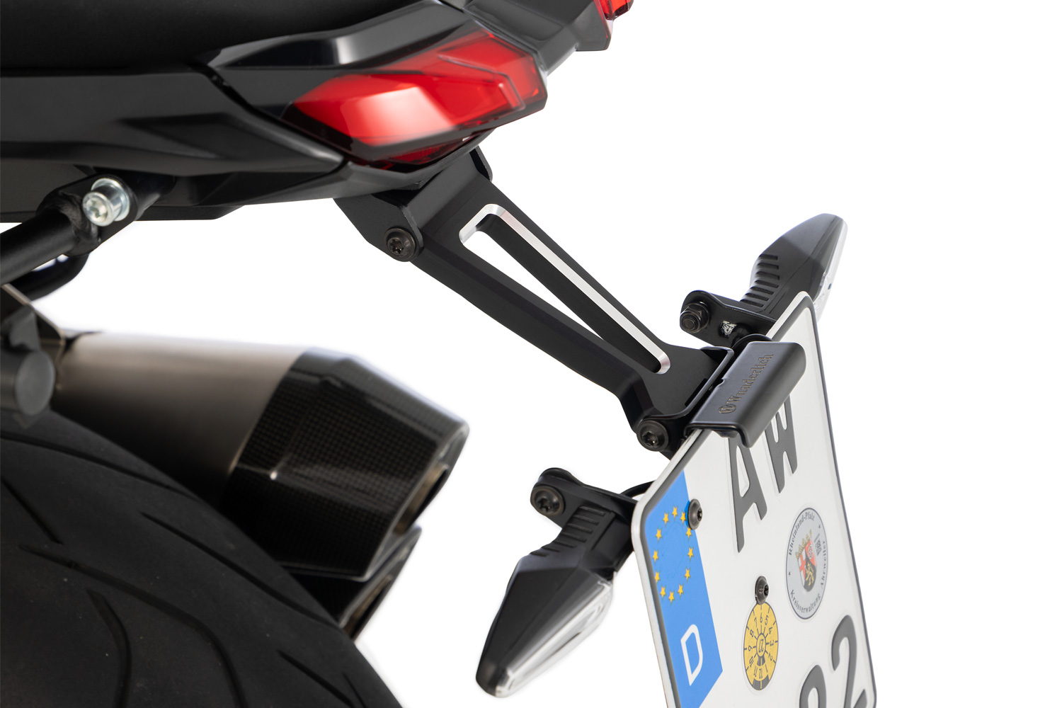 Wunderlich Kennzeichenträger R 1300 GS + RS (mit 3-in1-Kombiblinkleuchte)