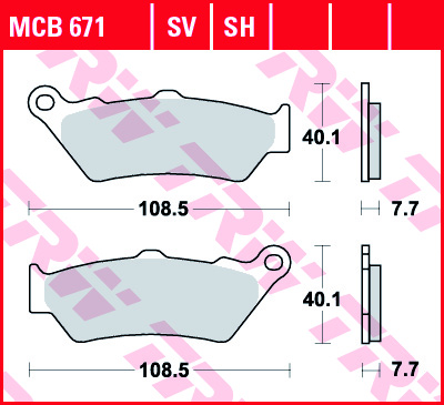 TRW Bremsbeläge Sinter Street MCB671