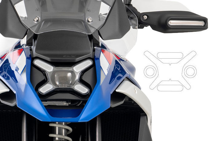 Protective film set for the main and auxiliary headlights PremiumShield R 1300 GS + Adv.