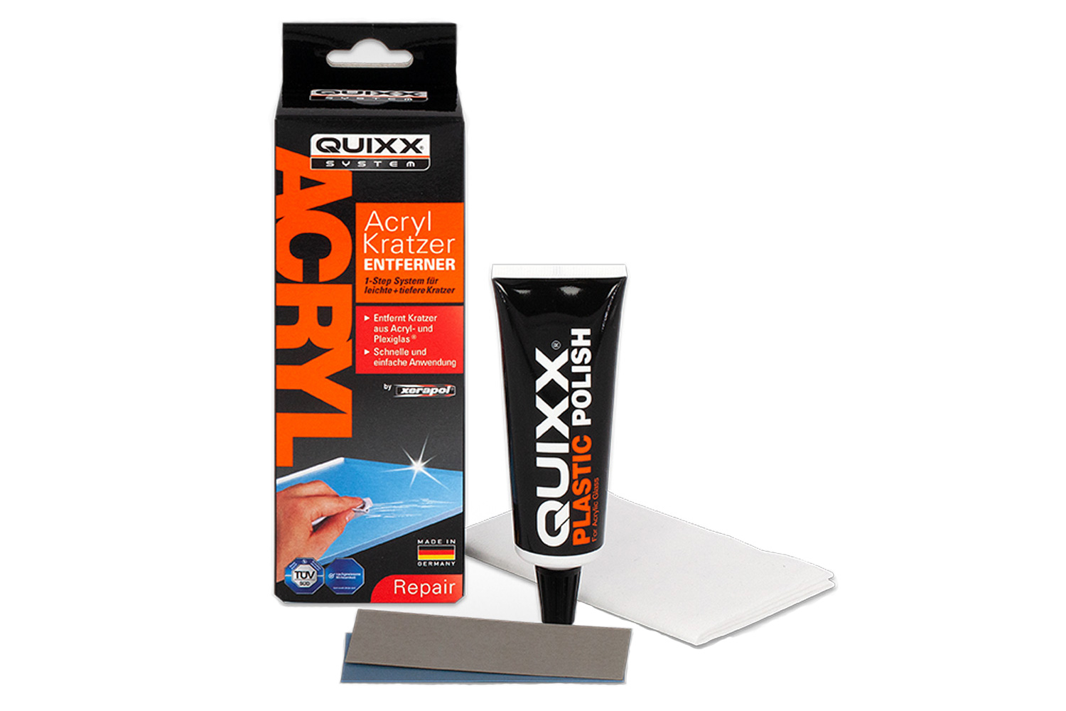 Reparador QUIXX de arañazos en vidrio acrílico