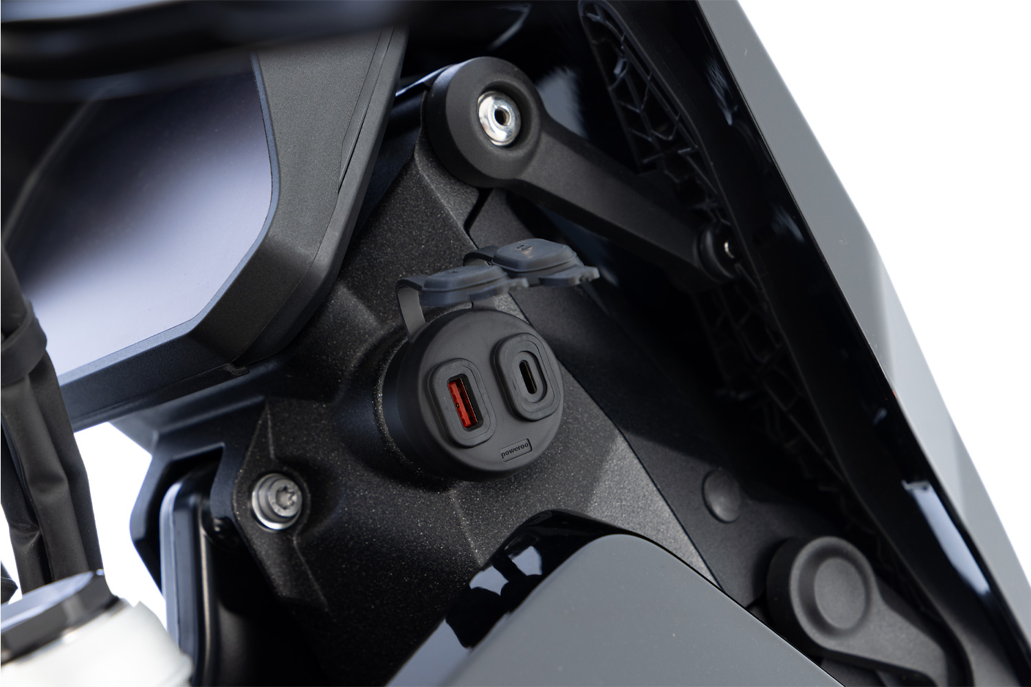 Wunderlich USB-Doppelsteckdose USB / USB-C mit Steckdosenverlegung R 1300 GS Adventure