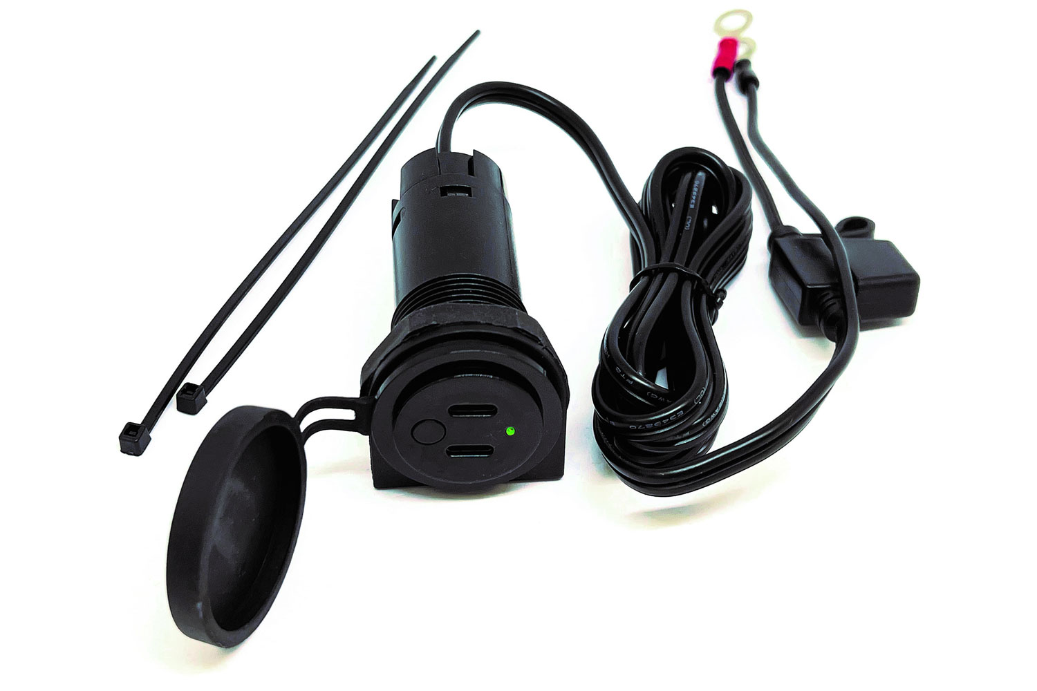 USB twin socket with switch BAAS USB18