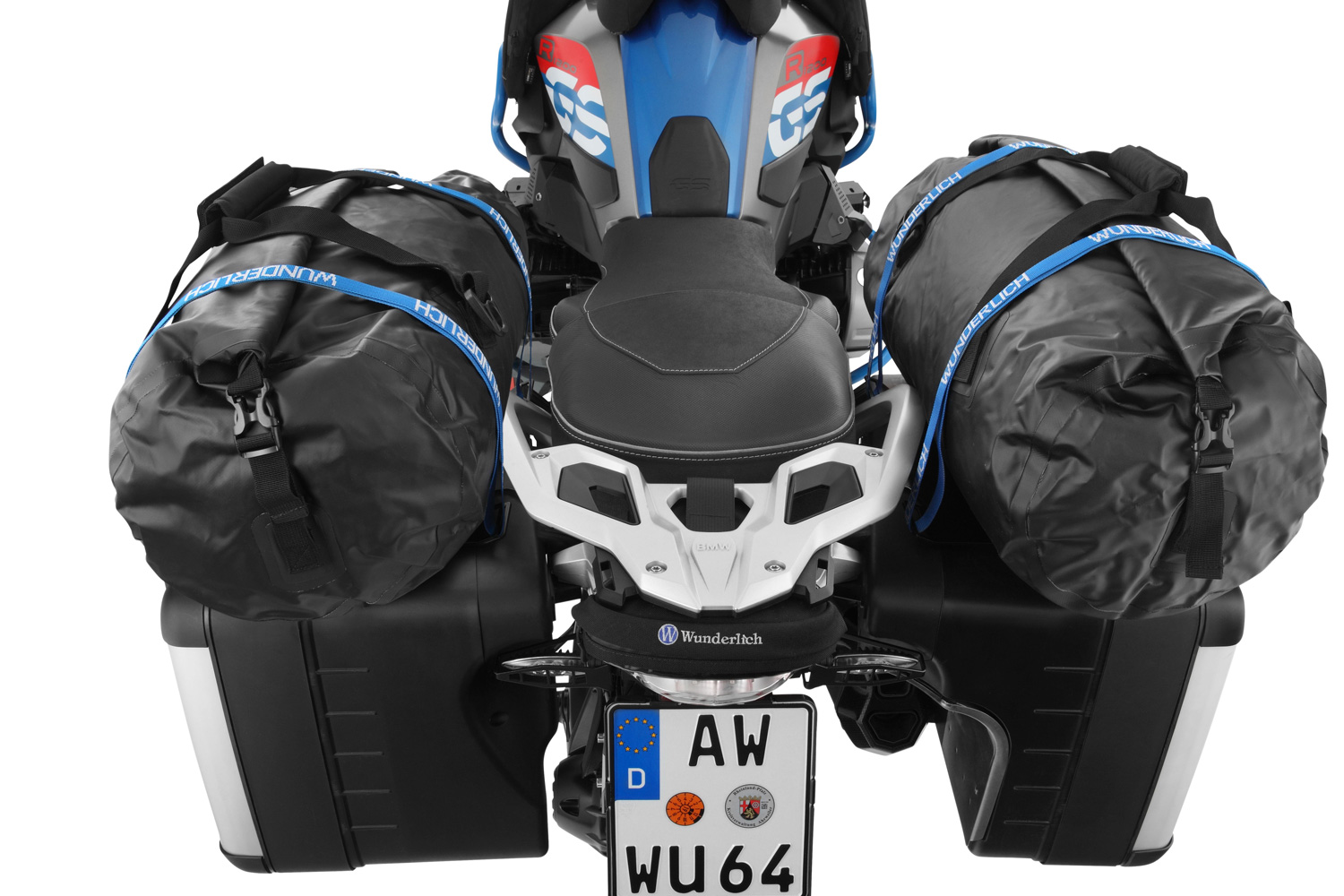 Soporte de equipaje Wunderlich sobre maleta original R 1200/1250 GS LC