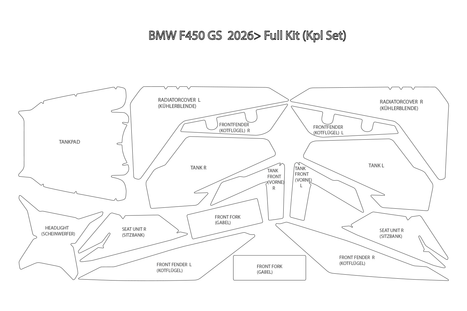 Lackschutzfolien Komplett-Set F 450 GS