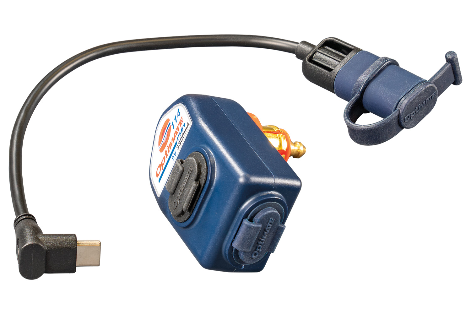 OptiMATE O115 Caricabatterie USB Per Moto, 3300 MA, Con Spina DIN 12V E Protezione Batteria
