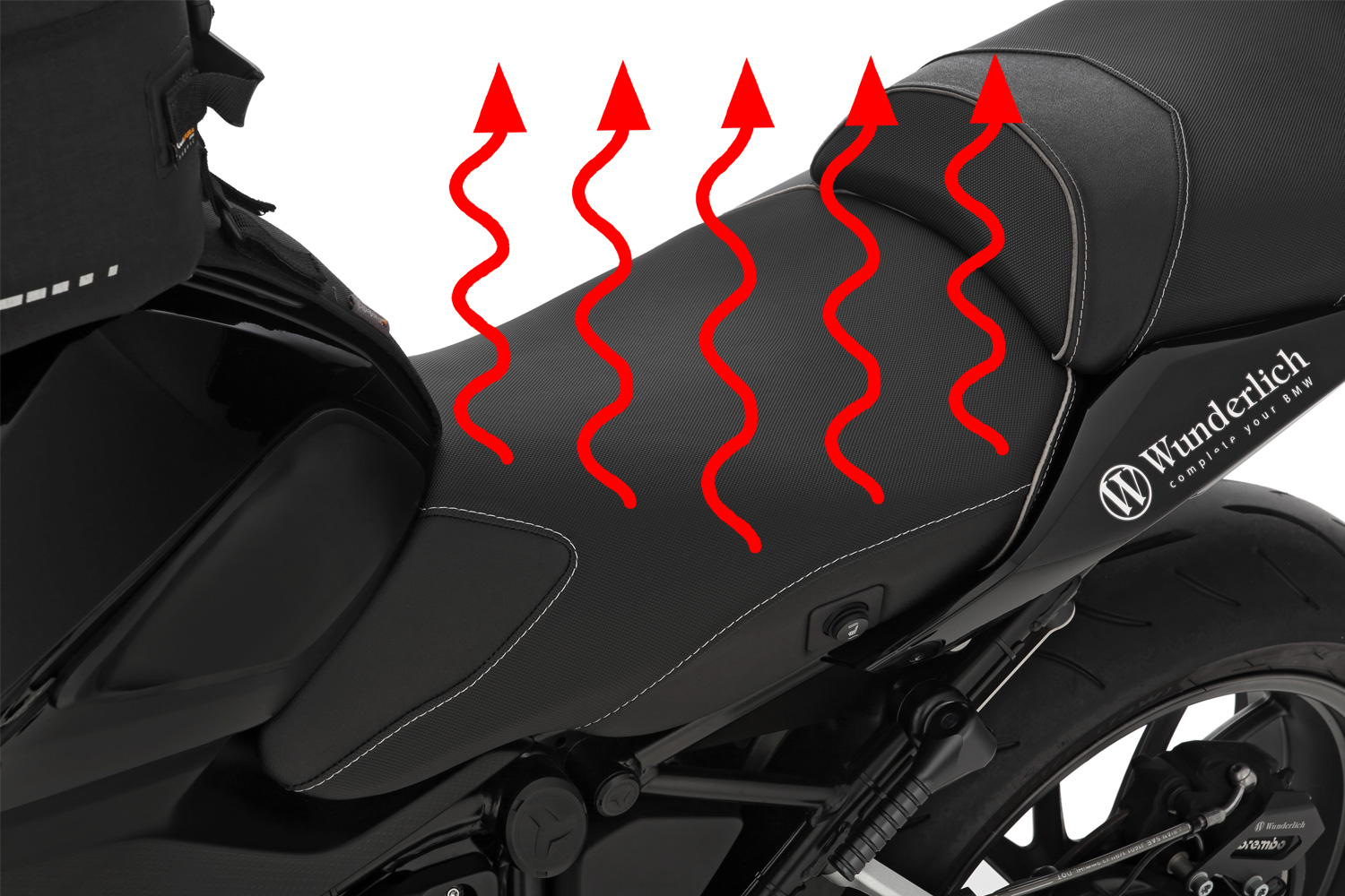 Selle conducteur AKTIVKOMFORT de Wunderlich avec chauffage de selle Post-équipement