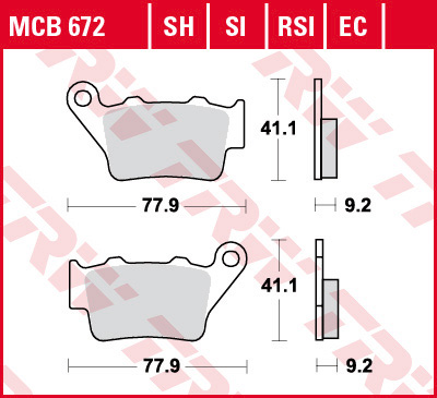 Pastiglie per freni TRW organic MCB672
