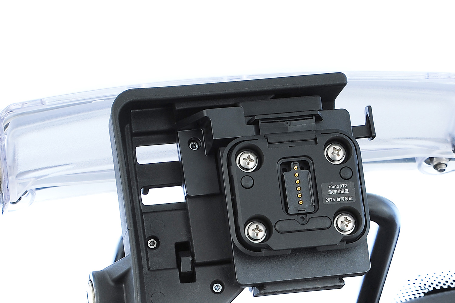 Verriegelung Garmin zūmo XT2/XT3 am Plug & Ride Adapter