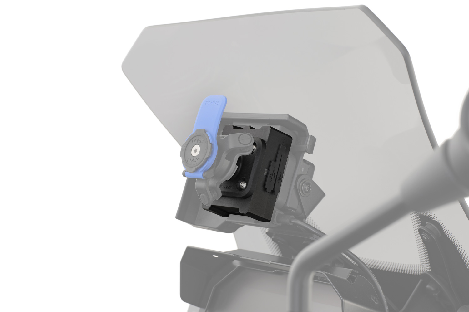 Wunderlich USB-Ladebox mit Quad Lock Adapterplatte